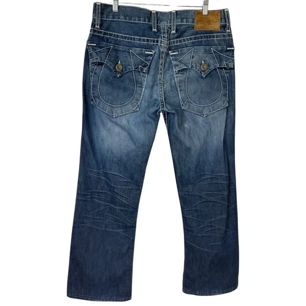 True Religion Corey Big T 34 Flap Pocket Bootcut Jeans Men's Size 38 W 32 L 10 I